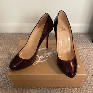 Christian Louboutin Merlot Patent Leather